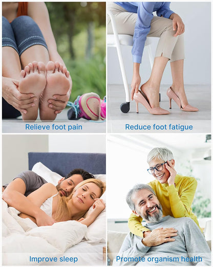 RENPHO Foot Massager Machine with Heat [2026 Upgraded], Plantar Fasciitis FSA Eligible HSA Massager, Shiatsu Foot Massager for Neuropathy, Birthday Self Care Gifts for Women Men, Up to Size 14, Black