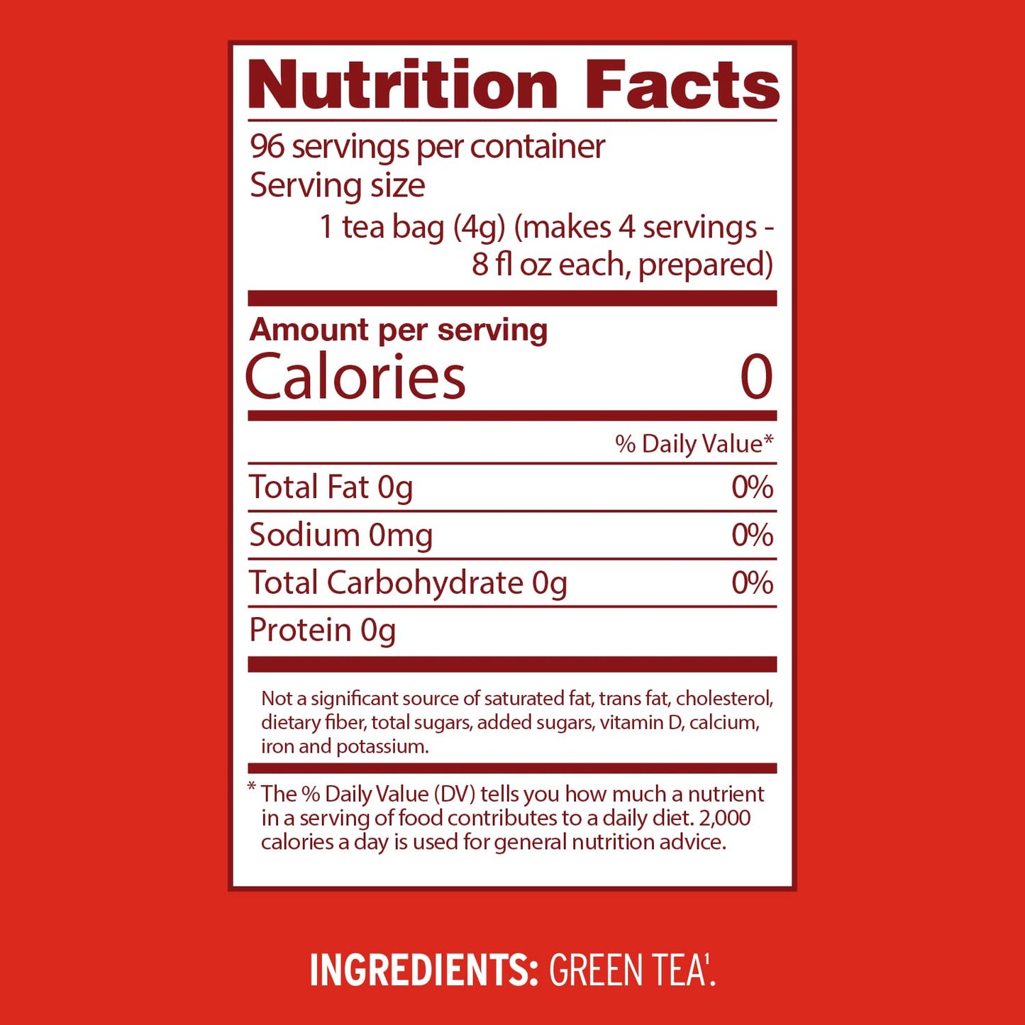 Luzianne Unsweetened Hibiscus Iced Tea Bags, Family Size, 22ct Box (Pack of 6)