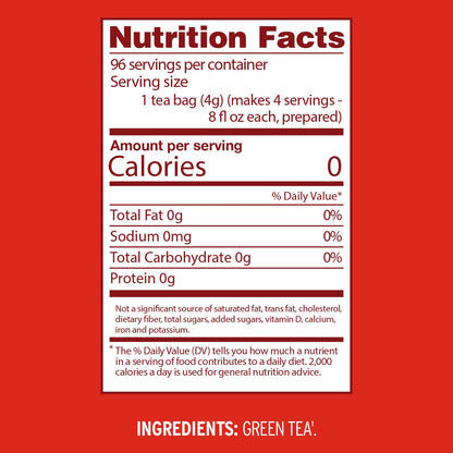 Luzianne Unsweetened Hibiscus Iced Tea Bags, Family Size, 22ct Box (Pack of 6)