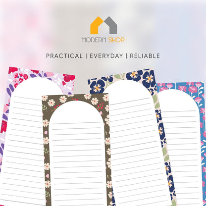 8 Magnetic Notepads – Notepads for Grocery List, Shopping List, To-Do List, Reminders -Strong Magnetic Back- Memo Notepad with Realistic Fruit Designs | 25 Sheets per Pad 7.5 x 3.5 inch (8 Pack)