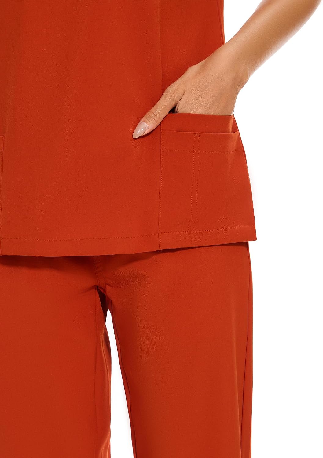 COZYFIT Scrubs for Women Set - Stretch V-Neck Scrub Top & Jogger Pant with 8 Pockets COZY SCRUBS - Colors C