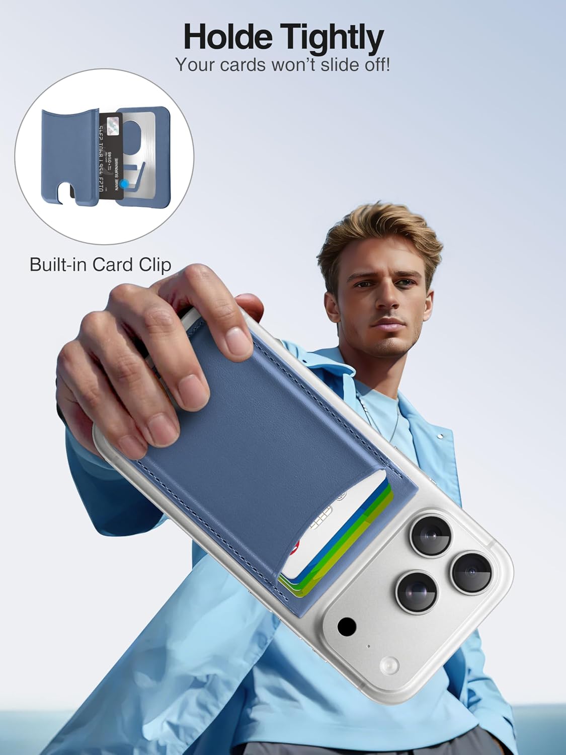 TopMade for MagSafe Wallet Works with Find My, Strongest Magnetic Wallet