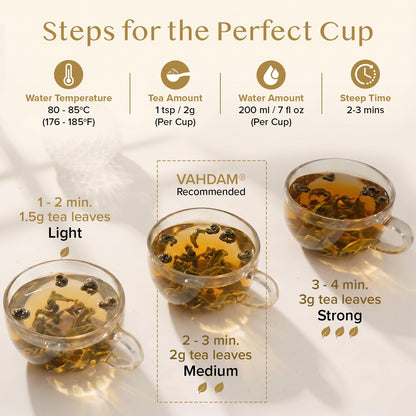VAHDAM Earl Grey Citrus Green Tea Loose Leaf (3.5oz|50+ Cups) Bergamot Oil