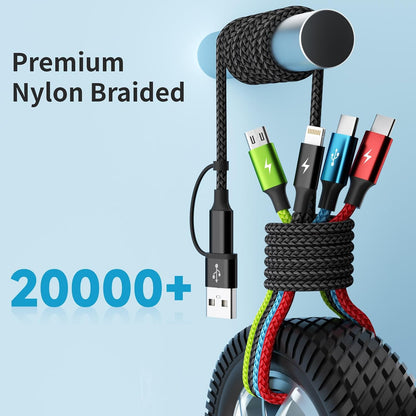 4 in 1 Multi Charging Cable, 5FT Charging Cords for Multiple Devices