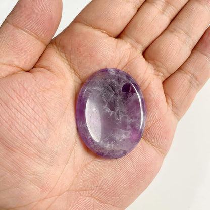 6PCS Thumb Worry Stone for Anxiety Healing Crystals Sets, Hand Carved Crystals and Healing Stones, Meditation Crystal Reiki Natural Relax Palm Stone for Anxiety Therapy Relief