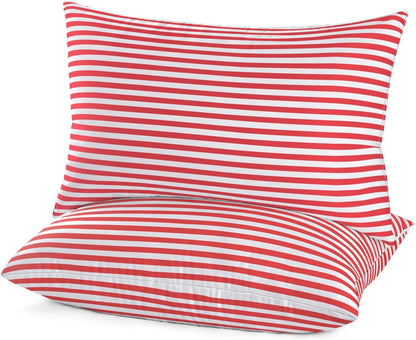 EIUE Hotel Collection Bed Pillows for Sleeping 2 Pack Queen Size，Pillows for Side and Back Sleepers,Super Soft Down Alternative Microfiber Filled Pillows,20 x 30 Inches