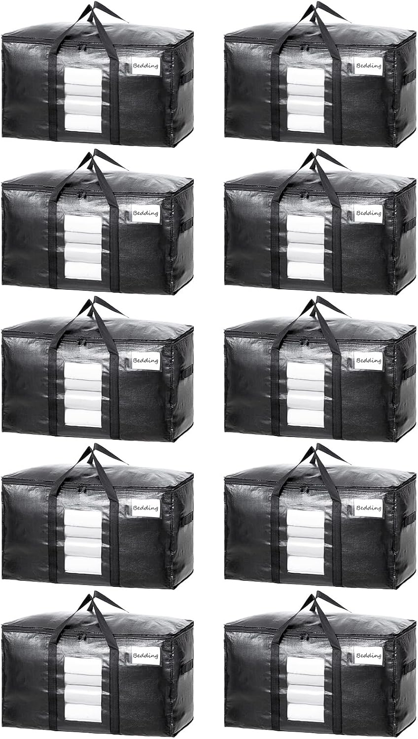 TAILI Blue Extra Large Moving Bags,Storage Bags with Visible Window