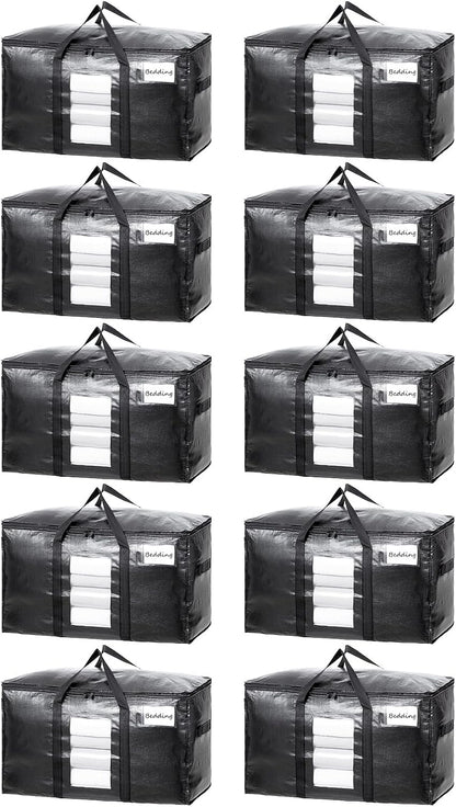TAILI Blue Extra Large Moving Bags,Storage Bags with Visible Window