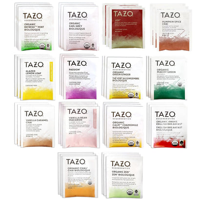 Tazo Tea Bags Sampler Assortment Variety Pack Gift Box (42 Count) | 14 Different Flavors Gifts for Him Women Men Tea Lovers Couples Family Friends Coworker