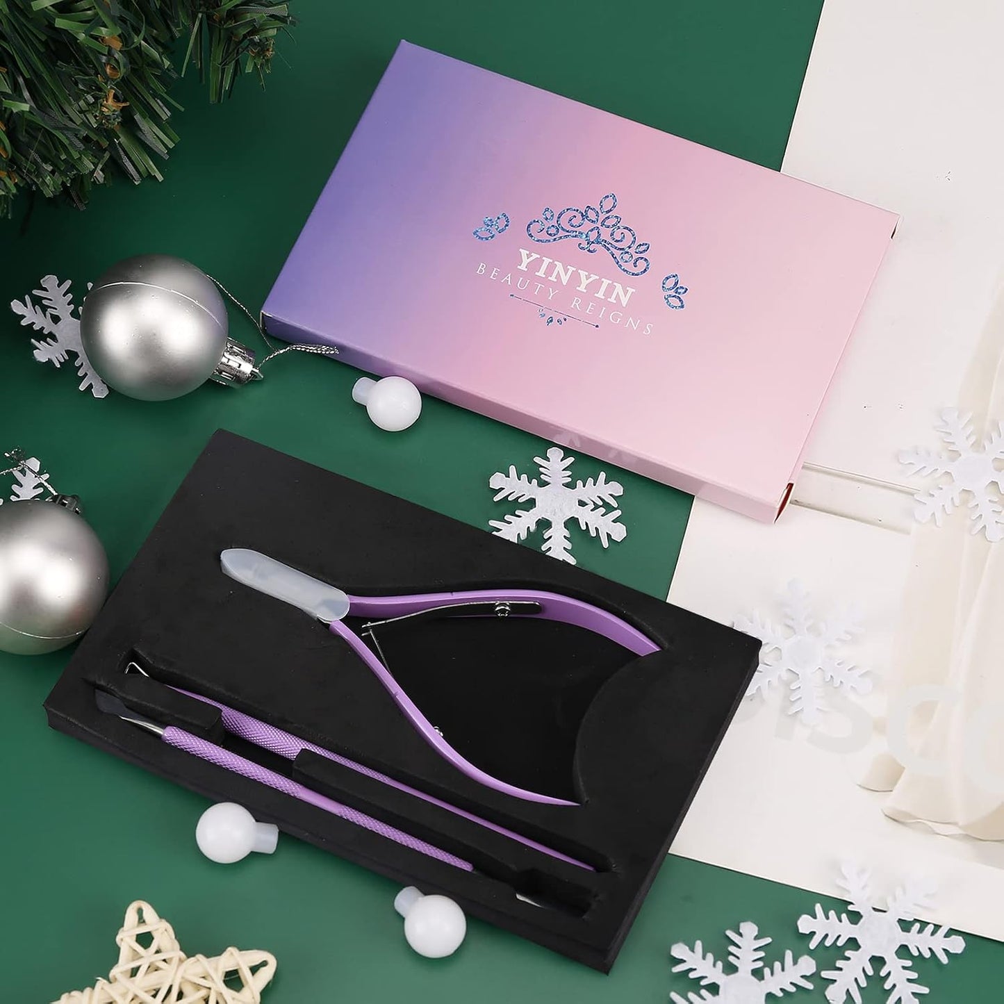 YINYIN Cuticle Trimmer with Cuticle Pusher and Cutter, Professional Stainless Steel Nippers, Cutter Clippers, Cuticle Remover, Pedicure Manicure Tools for Fingernails and Toenails, Sliver