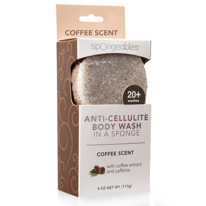 Spongeables Anti-Cellulite Body Wash in a Sponge, Moisturizer and Exfoliator, 20+ Washes