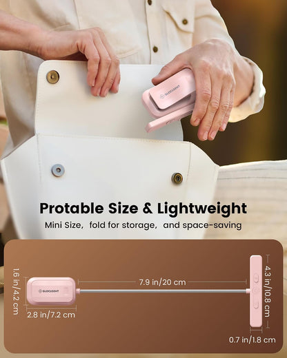 Glocusent 630nm Red Light Reading Light, 26 LEDs Zero Blue Light, 1600K Amber Book Light with 3 Modes & 5 Brightness Dimmable, 120H Runtime, Eye-Care Clip on Light for Book Lovers and Kids