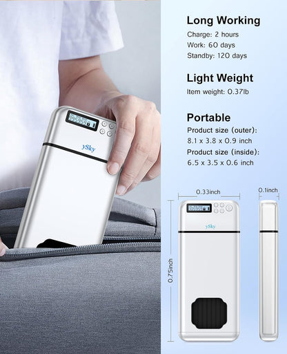 ySky Metal Phone Lock Box with Timer,Portable Timed Phone Lock Box for iPhone and Android Phones, Self-Control Timer Phone Locker to Help Kids,Students to Reduce Screen time,Phone Jail Box