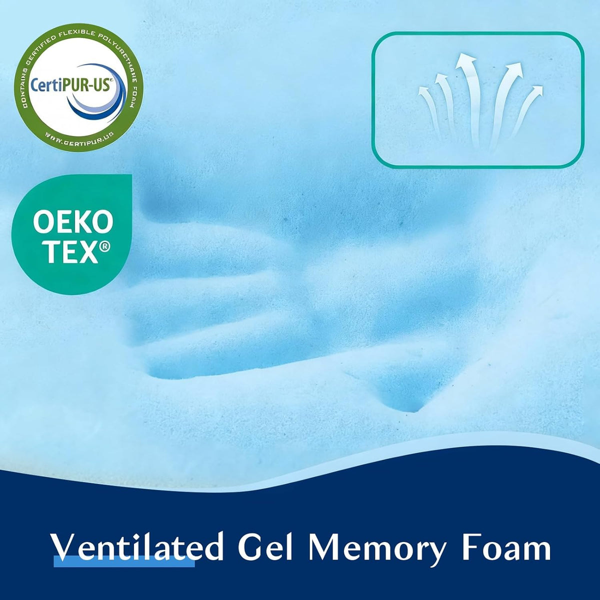 Thin Pillow for Sleeping, Cooling Gel Flat Pillow for Stomach and Back Sleepers, Ultra Slim Stomach Sleeping Pillows for Shoulder Neck Pain Relief, Low Profile Memory Foam Pillows 2.25-inches