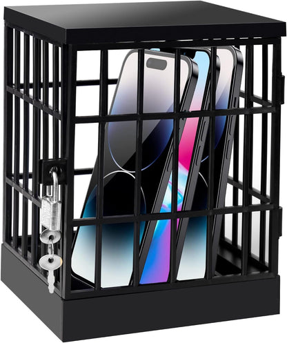 Gemaxvoled Cell Phone Jail-Phone Cage with Lock and Key, Phone Lock Box, Cell Phone Locker for Classroom/Family