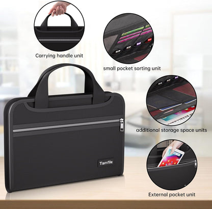 Tamfile Fireproof Accordion File Organizer, Expanding File Folder