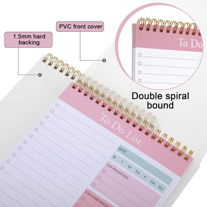 Thenshop 6 Pack To Do List Notepad Daily to Do List Note Notebook 52 Sheets