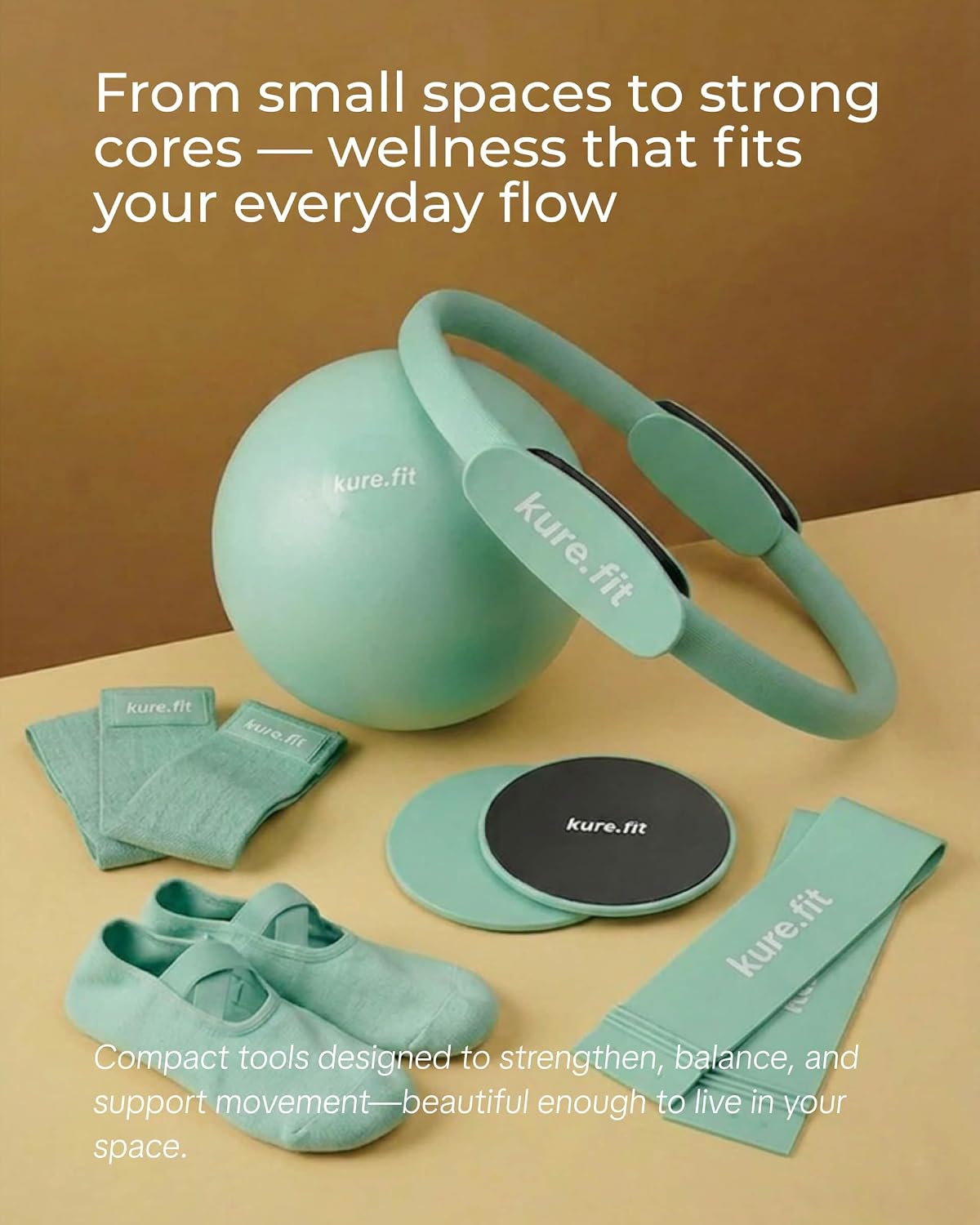 Pilates Kit for Women – Home Pilates Equipment Set with Ring, Ball & Resistance Bands | Pilates Starter Kit with Accessories in Gift Box