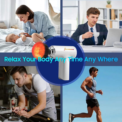 Massage Gun with Heat – Powerful Deep Tissue Massager, Handheld Mini Massage Gun for Full-Body Muscle Relief, Portable Muscle Massager for Home,Travel,