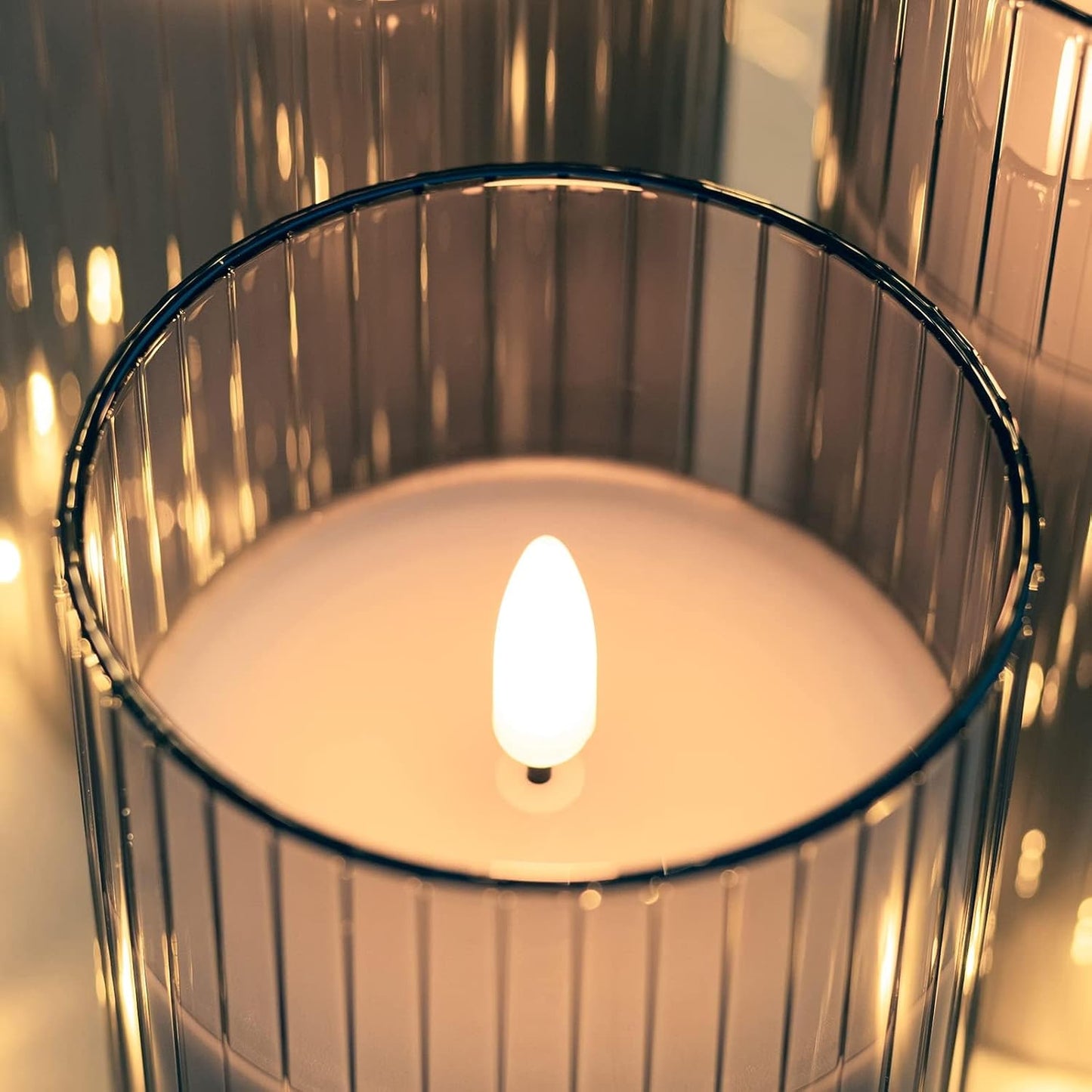 ANGELLOONG Flickering Flameless Candles, Realistic Battery Operated Candles with Remote and Timer, Set of 3 LED Candles for Fall Room Home Wedding Decor Centerpieces Table Party Christmas Decorations