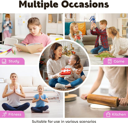 Visual Timer for Kids 60-Minute Countdown Timer with Optional Alarm, Focus Tool for ADHD & Autism, Time Management for Homework, Chores, Office, Kitchen, Teaching & Study Routines (Pink)