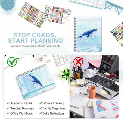 Planner 2026-2027, Weekly and Monthly Calendar Planner, JUL 2026 - JUN 2027 | Academic Year, Daily Agenda Book, A5(6.3'' x 8.5''), Sprial Bound, Inner Pocket, Office School Use