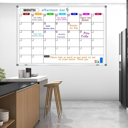 Dry Erase Board Calendar for Wall, 36" x 24" Monthly Whiteboard