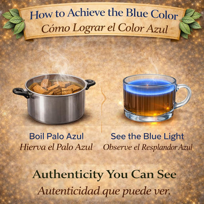 Palo Azul Herbal Tea (4 oz / 113g) – Authentic Kidneywood (Eysenhardtia polystachya) – Visual Blue Fluorescence Infusion – Wildcrafted, 100% Natural, Non-GMO – Makes 40+ Cups – by BEXPERTSUSA