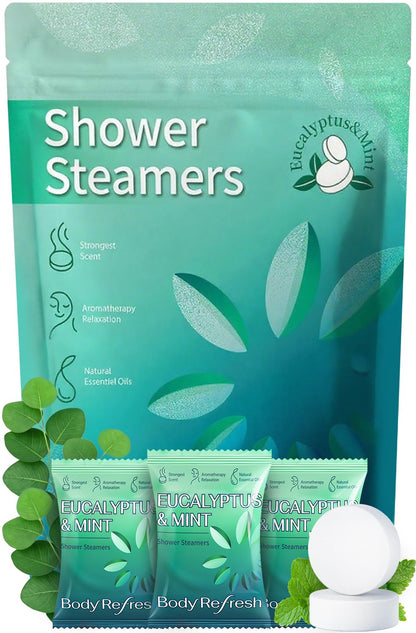 Shower Steamers Aromatherapy -18 Pack Eucalyptus Mint Shower Steamer for Women Men, Eucalyptus for Shower, Self Care Gifts for Women Men, Shower Bombs - Sinus Relief Relaxation Home Spa Stress Relief