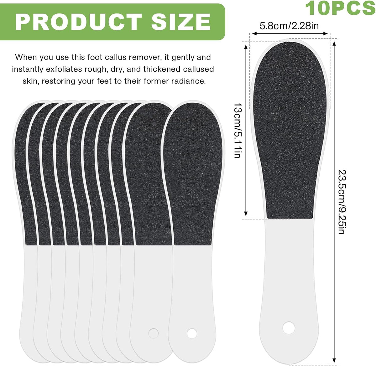 10 Pack Foot File,Foot Callus Remover Professional Sandpaper Pedicure Tools, Double Side Foot Scrubber, Sander for Dead Skin Foot Rasp Pedicure for Women Mother Manicure Beauty Shop Spa