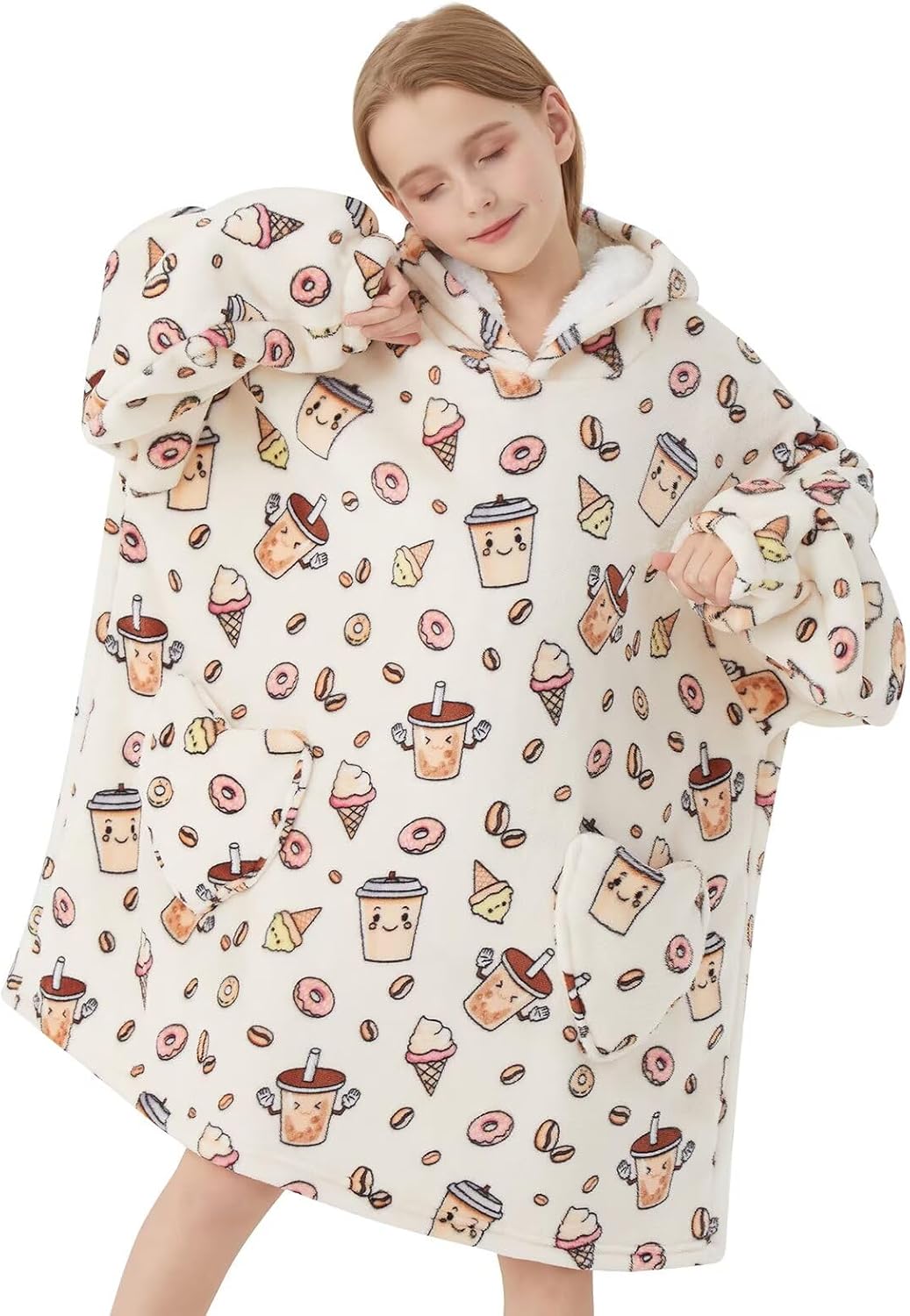 Fiosnow Glow in the Dark Unicorn Blanket Hoodies for Kids 6-13YR Oversize Wearable Blanket Hoodies for Boys Girls Teens