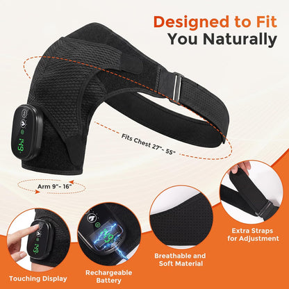 Shoulder Massager Heating Pad for Pain Relief Deep Tissue & Rotator Cuff