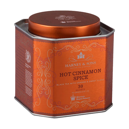 Harney & Sons Hot Cinnamon Spice Tea - 30 Tea Sachets Bundle (Pack of 2) - Black Tea with Oranges & Sweet Cloves