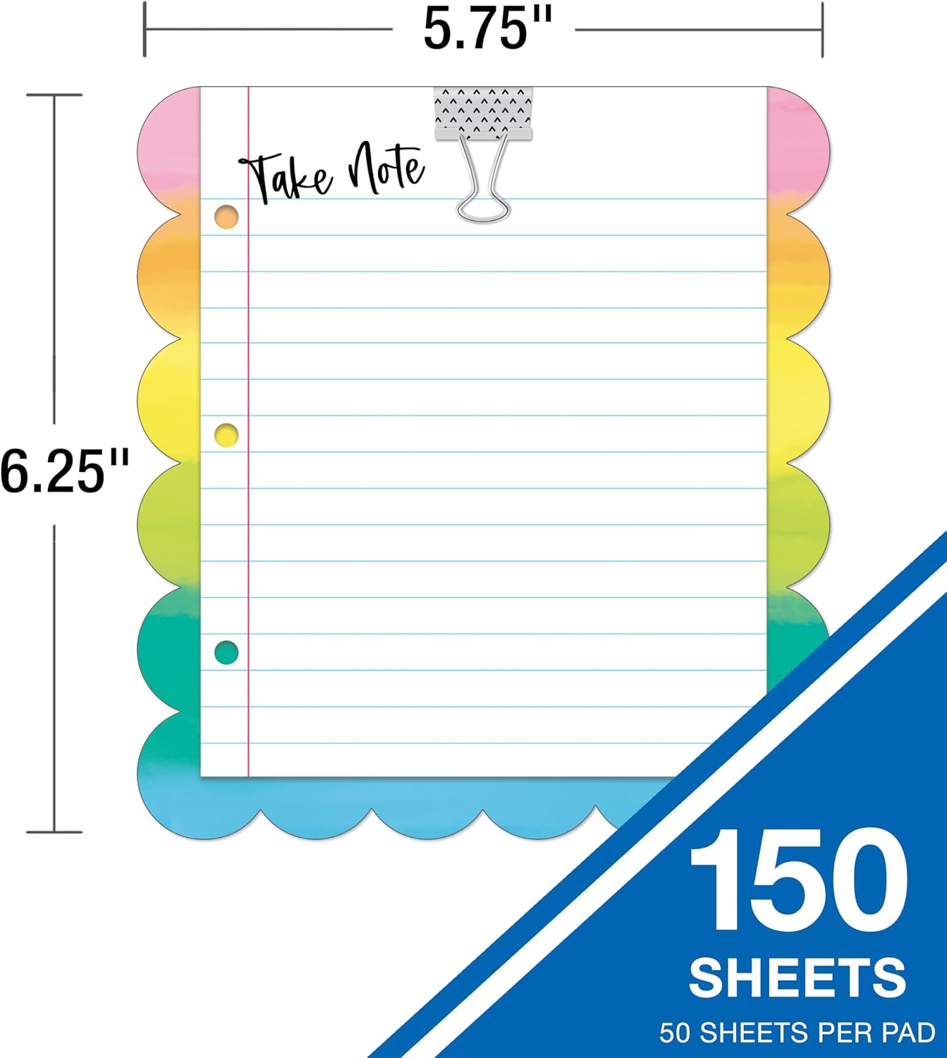 Carson Dellosa Aim High To Do List Notepad―5.75" x 6.25" Paper Stationery, Daily Checklist, Goals, Reminders, Notes, Motivational Organizer (50 sheets)