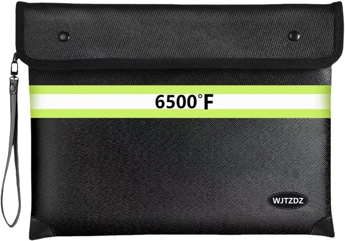 Upgraded Fireproof Money Bag,10 Layers of Heat Insulated Materials 6500°F
