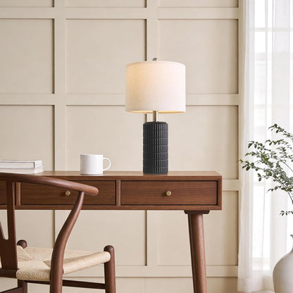 PoKat 20.75" Small Modern Ceramic Table Lamps Set of 2 for Bedroom, White Bedside Lamps for Night Stands, Farmhouse Desk Home Decor Gift Nightstand Table Lamps for Living Room End Table Beige