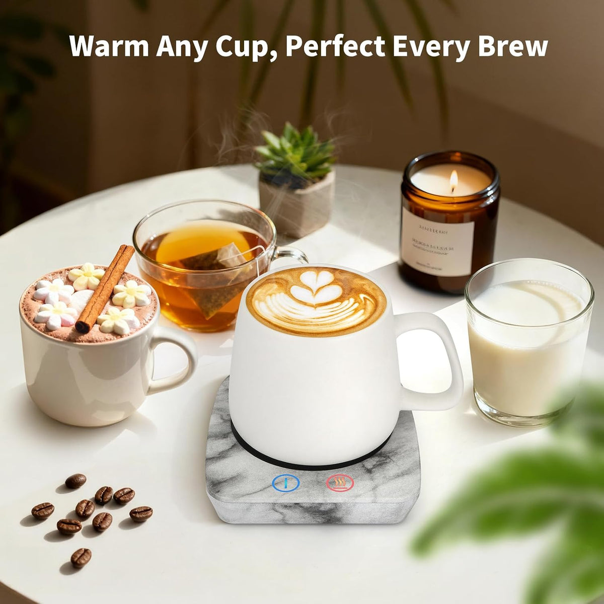 VOBAGA Mug Warmer& Coffee Mug Warmer for Office Desk