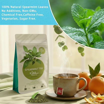 Samcci Spearmint Tea Bags, 40 Counts, Pure Dried Spearmint Leaf