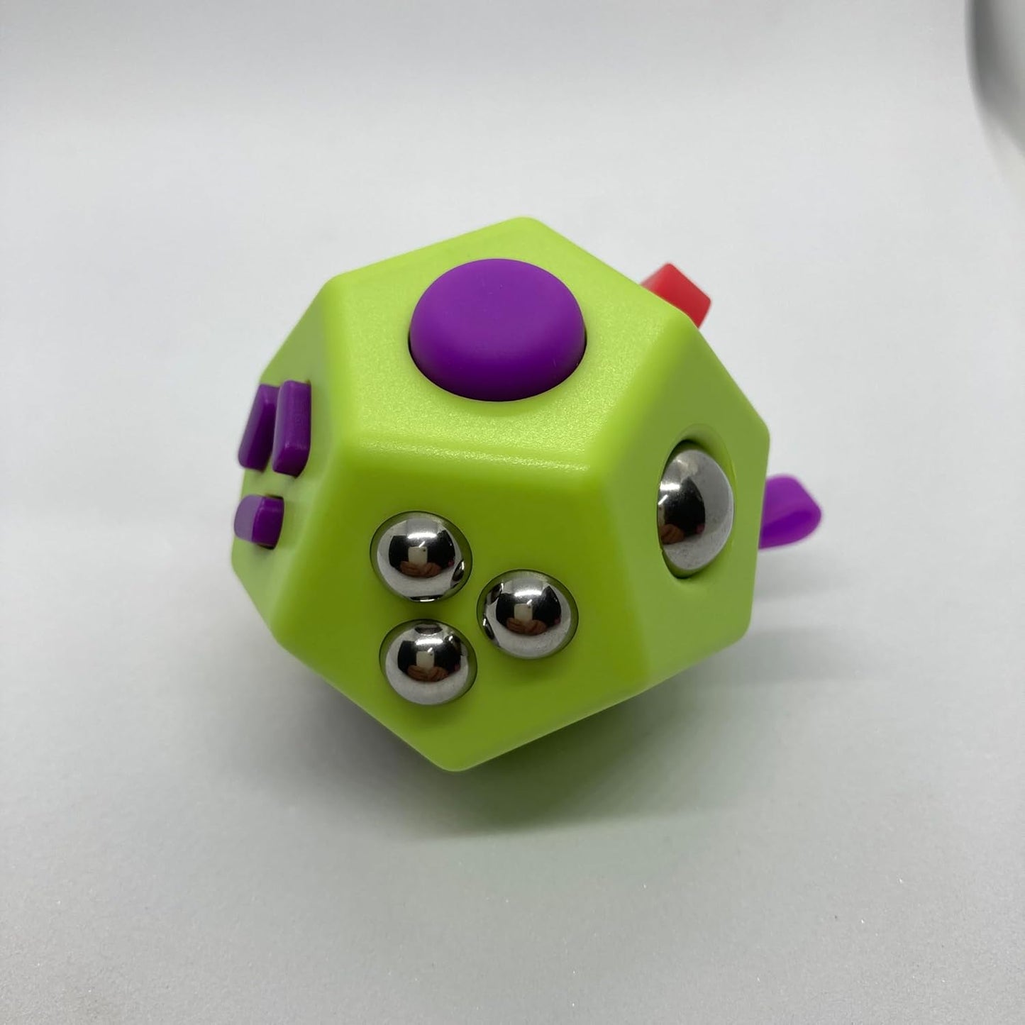 Small Fidget Toys Cube, Small Fidget Toy - 12 Sides Decompression Cube Anti Anxiety and Relief Stress Improve Focus Creative Unique Fidget Toy for Kids and Adults, with Carry Case(Black E1)