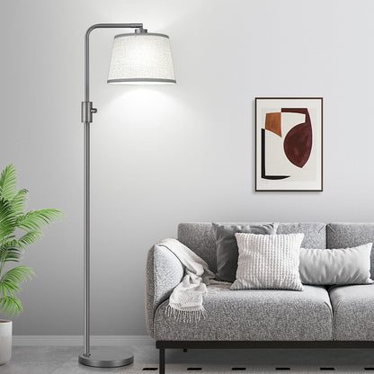 【Upgraded】 Dimmable Floor Lamp, 1000 Lumens LED Edison Bulb Included, Arc Floor Lamps for Living Room Modern Standing Lamp with Linen Shade, Tall Lamp for Bedroom Office Dining Room- Black