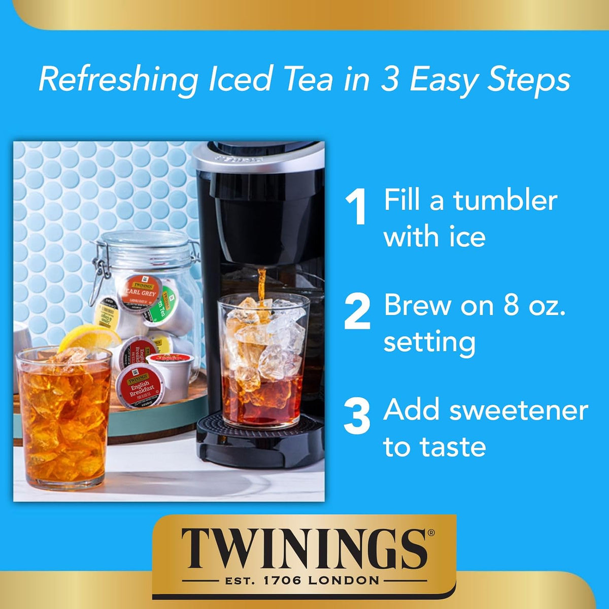 Twinings Earl Grey Tea Keurig K-Cups, 96 Count