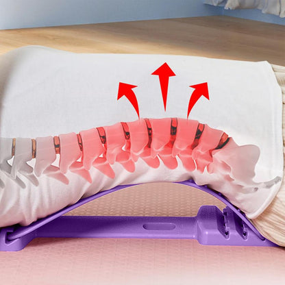 Back Stretcher, 4-Level Adjustable Back Cracking Device, Stretching Equipment, for Muscle Correction Shoulder Neck Nerve Workout Sleeping Sitting Yoga Exercise