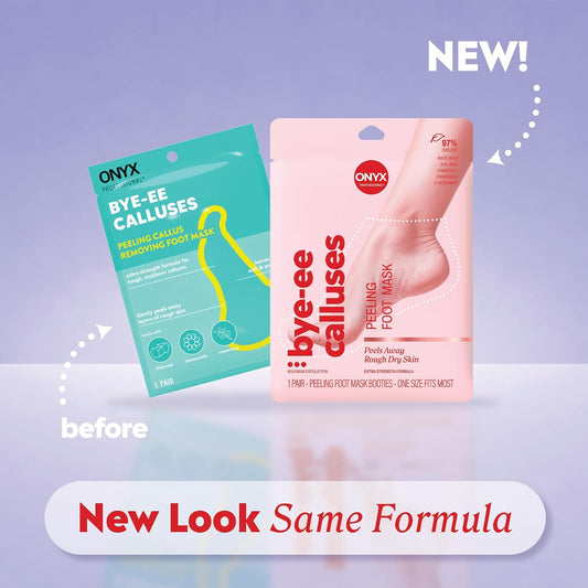 Onyx Professional Foot Peel Mask Callus Remover, 2 pack - Dead Skin Remover, Foot Exfoliator, Cracked Heel Treatment, Peeling Callus Removing Foot Mask Pedicure Kit For Smooth Soft Healthy Feet