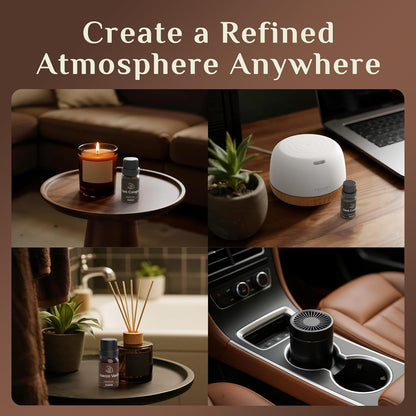 ASAKUKI Essential Oils for Diffuser –6 Mood Essential Oil Blends (Breathe, Uplift, Sensual, Balance, Unwind, Rest) for Morning to Night Rituals, Home & Daily Use-Thoughtful Gift