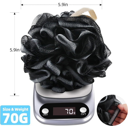 Chuya Bath Sponges Loofahs 70 Grams Large Size,4 Pack Shower Sponge Exfoliating Cleaning Bath Loofa Body Scrubber Balls for Women Men Children Washing