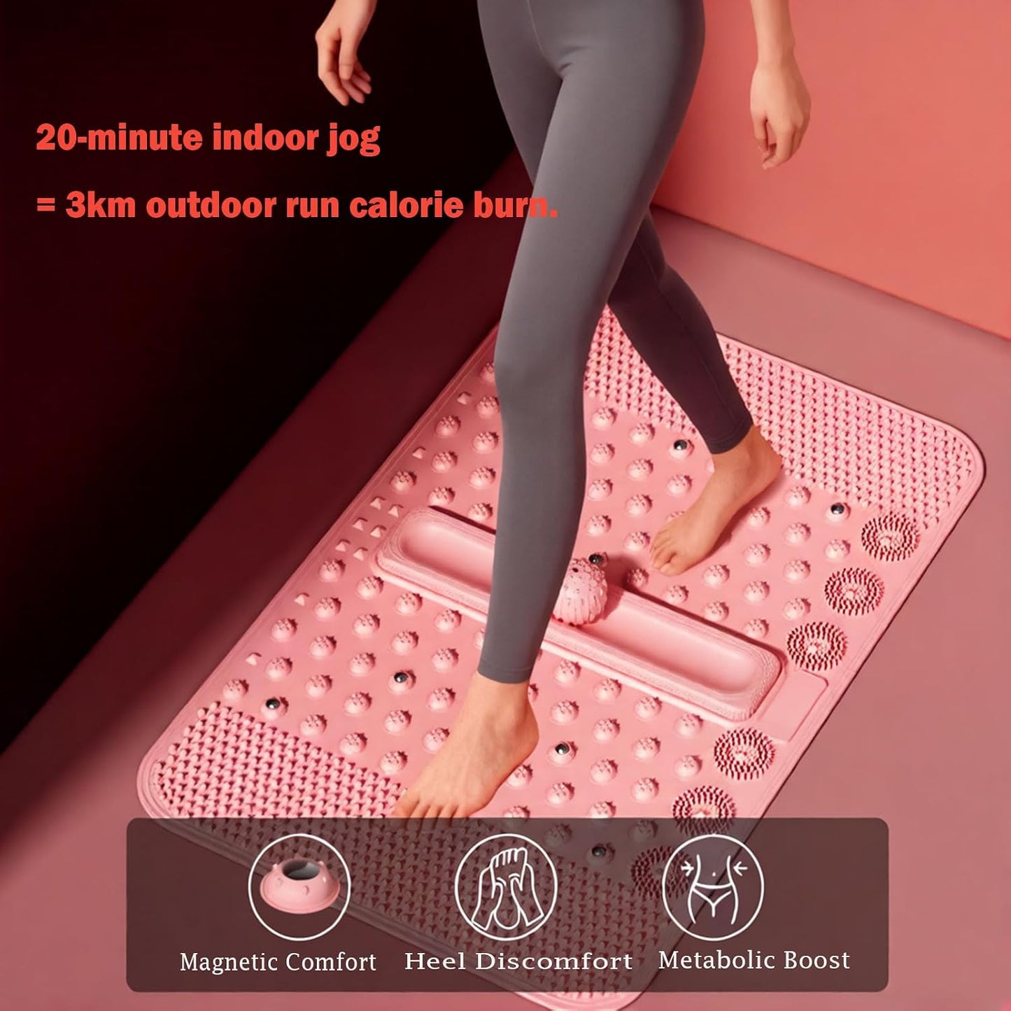 Acupressure Mat for Feet Large 24.6'' x 15.9 ''Foot Massager Mat with Massage Ball Tracks, Soft Silicone Reflexology Mat for Feet Pressure Point Mats Exercise Massage Mat for Feet While Standing