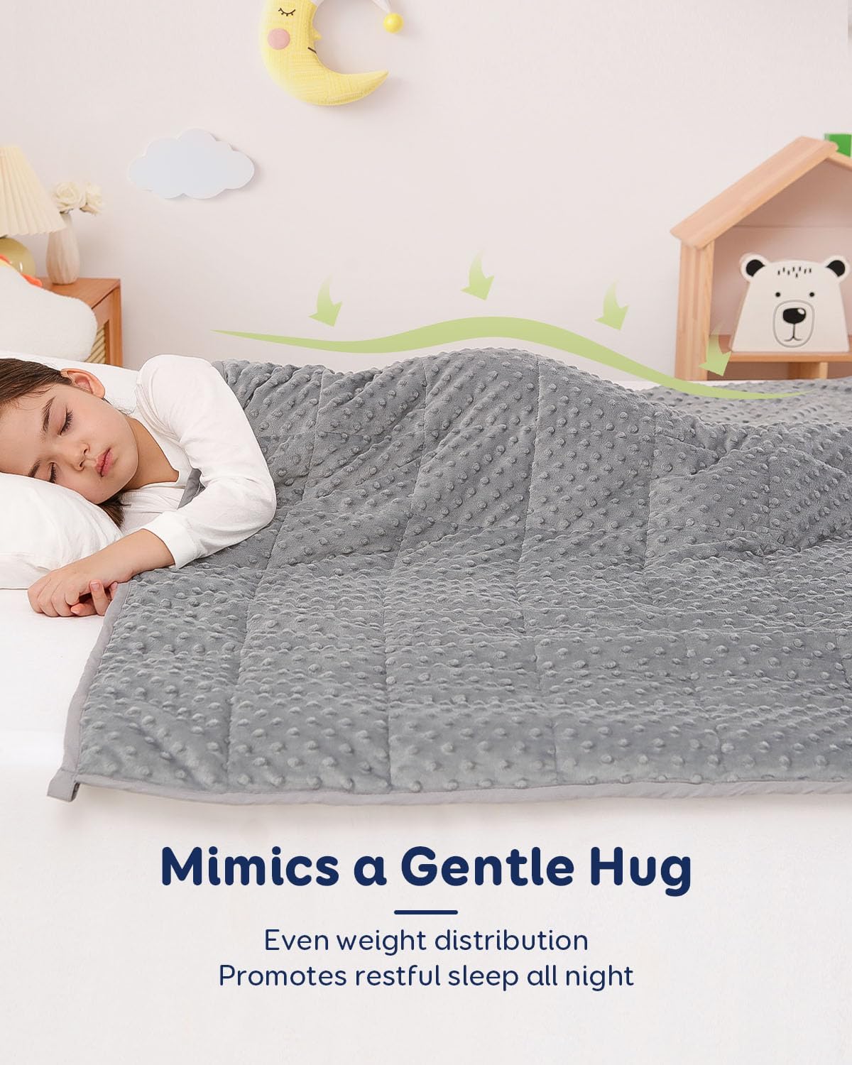 Kivik 2 lbs Weighted Lap Pad, Ultra Soft Minky Dotted Heavy Blankets Throw for Better Study Relaxing & Sleeping, Machine Washable, 20 x 30 Inches, Purple