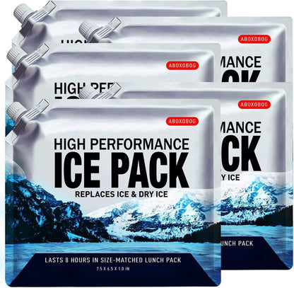 Reusable Ice Packs for Cooler Bag & Large Lunch Box, Long Lasting Gel Freezer Pack for Backpack, Heavy Duty Cold Packs for Camping, Travel, 3 Pack (9.8"x9.8")