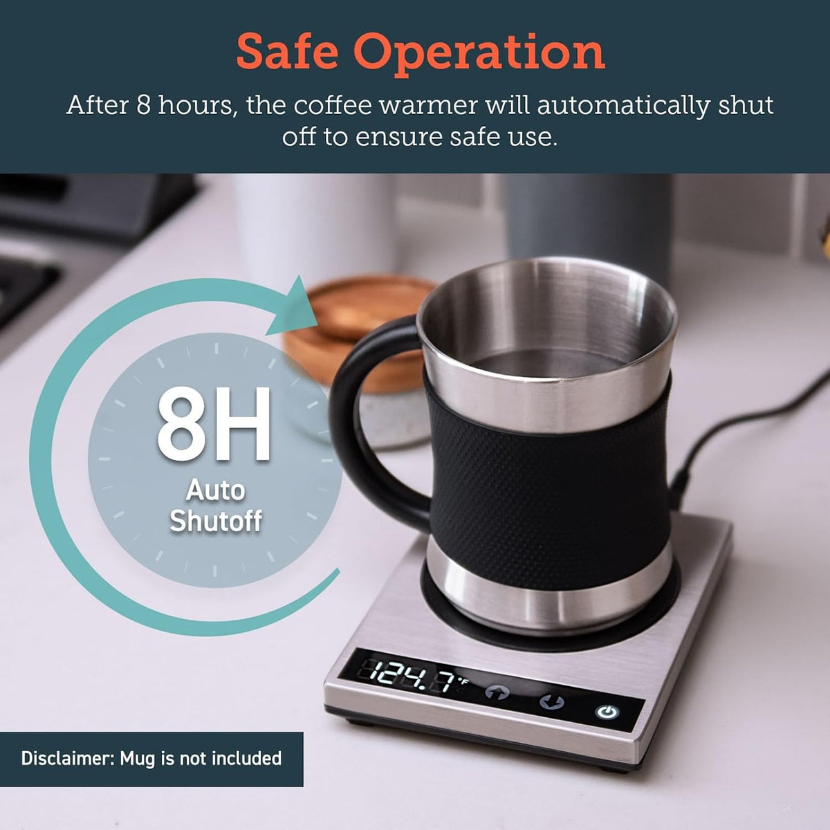 Cosori Coffee Mug Warmer for Desk, Office, 1°F Precise Temperature Control