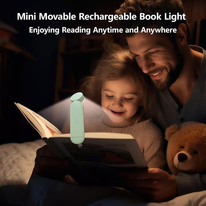 VAVOFO USB Rechargeable Book Light, Blue Light Blocking, Amber Clip-On Bookmark Shaped Reading Light, Eye Care 6 LEDs With 9 Lighting Modes for Bookworms (Grey)